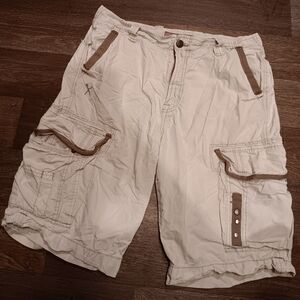 Y2k Marc Ecko Tan Cargo Shorts Size 32